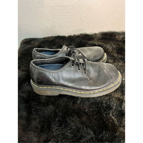 Dr Martens Size 7 Black Oxford Ankle Boot Y2K Chunky Platform Block Heel Punk